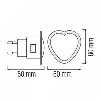 Світлодіодний нічник LED в розетку 0.3W, 6400K, 20Lm Sneha (996399), фото 2