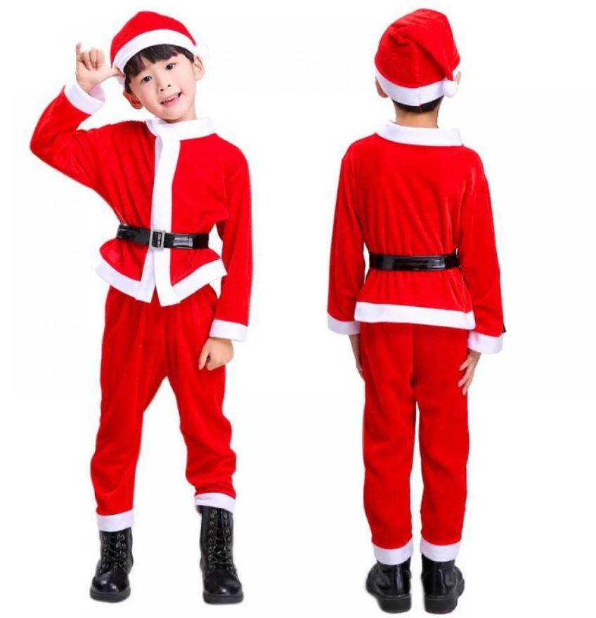 Костюм Санта Клаус ВЕЛЮР (6-8 років) ABC Дід Мороз