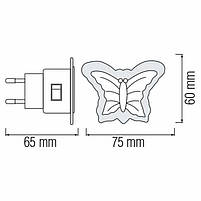 Світлодіодний нічник LED в розетку 0.3W, 6400K, 20Lm Sneha (996401), фото 2