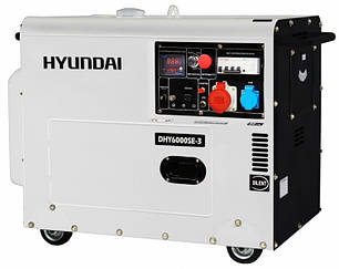 Генератор дизельний Hyundai DHY 6000SE-3, фото 2