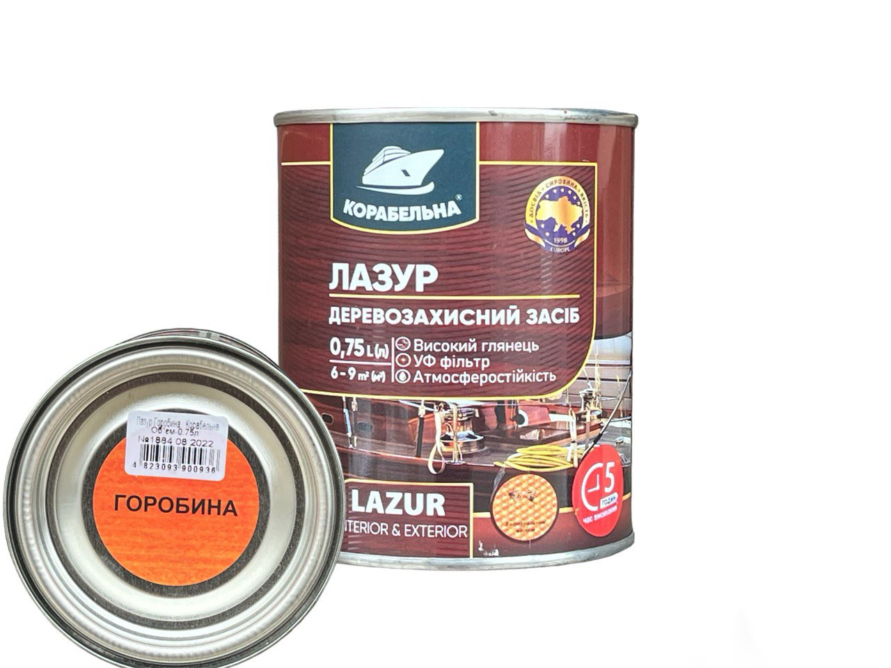 Лазур деревозахисна з УФ-фільтром Корабельна 0,75 л горобина
