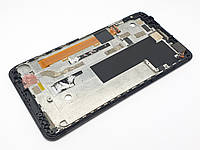 С дефектом. Дисплей Lenovo A5000 модуль черный Сервисный оригинал с разборки (пыль под сенсором)