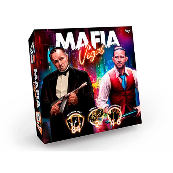 Настільна гра Мафія Вегас Mafia Vegas Danko Toys для всієї родини дорослих дітей фішки кубики карти від 10 років