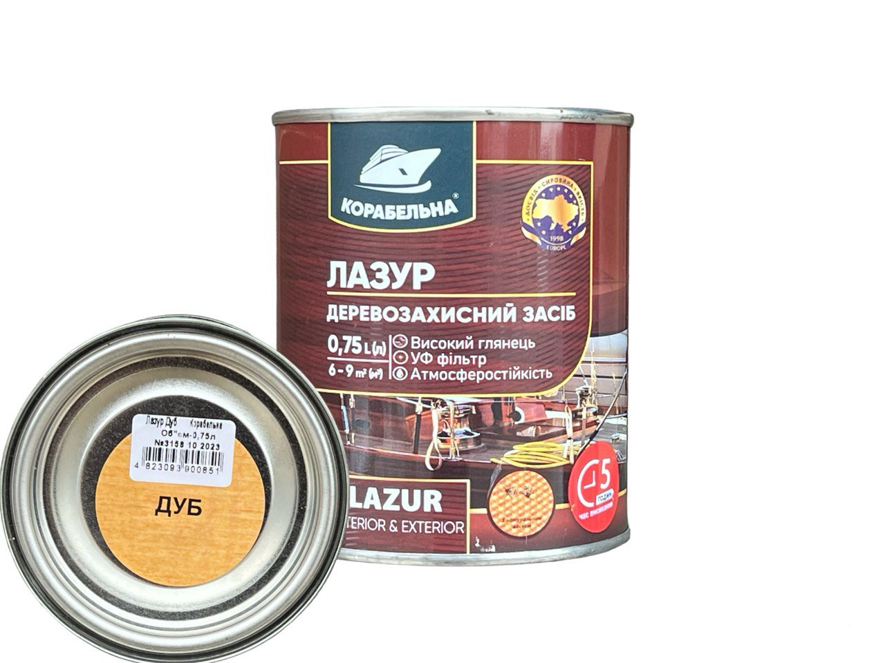 Лазур деревозахисна з УФ-фільтром Корабельна 0,75 л дуб