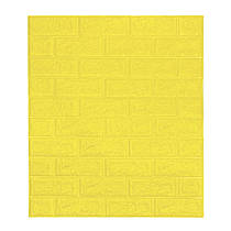 Самоклеюча 3D панель 700x770x4мм Жовта цегла (ZW-7)