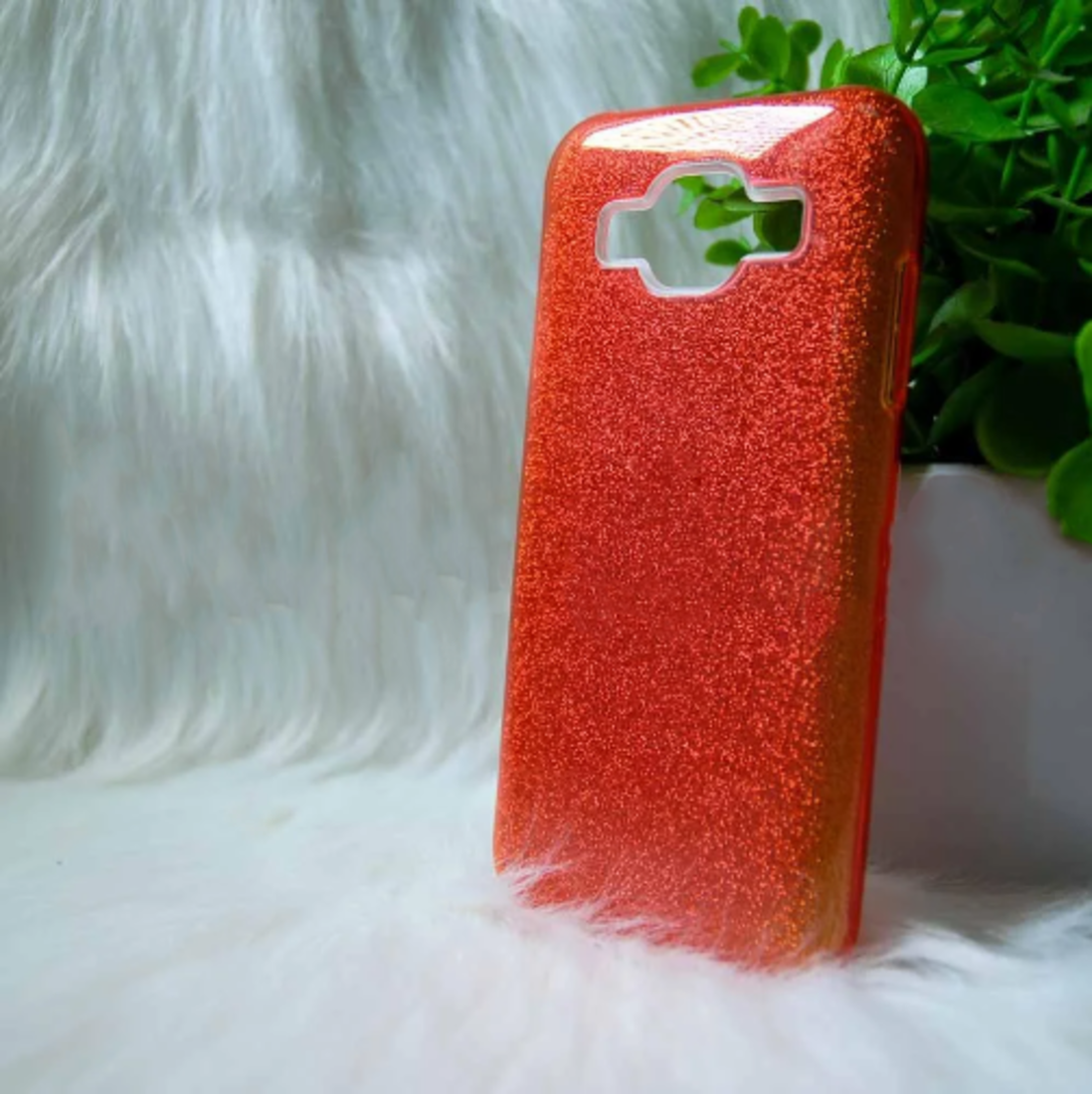 Силіконовий чохол Samsung J5 "Блискітки" червоний (red)