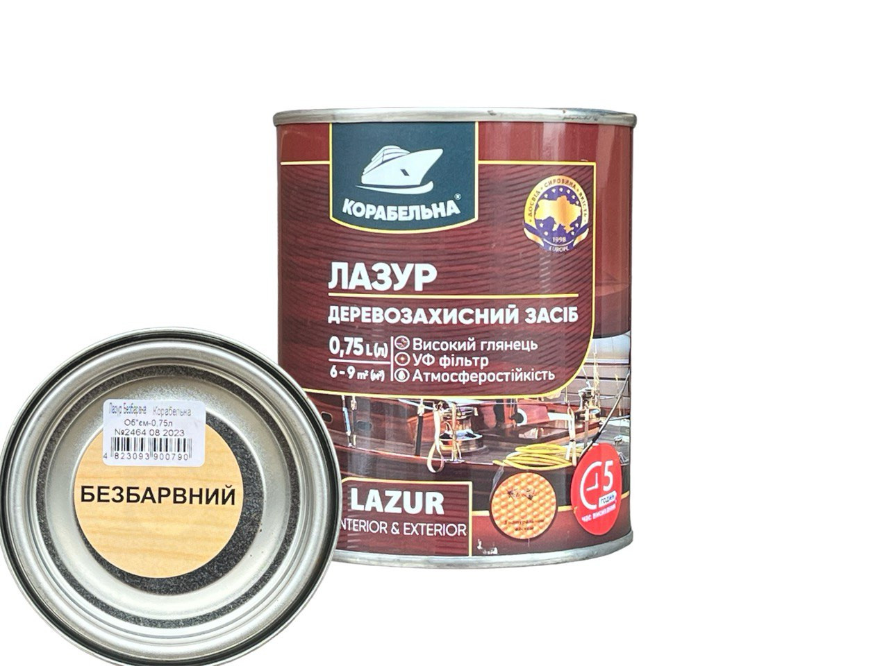 Лазур деревозахисна з УФ-фільтром Корабельна 0,75 л безбарвний