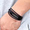 Чоловічий шкіряний браслет Primo Jewelry Punk з магнітною застібкою - Black, фото 6