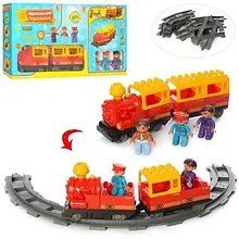 Конструктор дитячий Маленький паровозик Limo Toy JM 0440 U/R/6188D (36 деталей у комплекті)