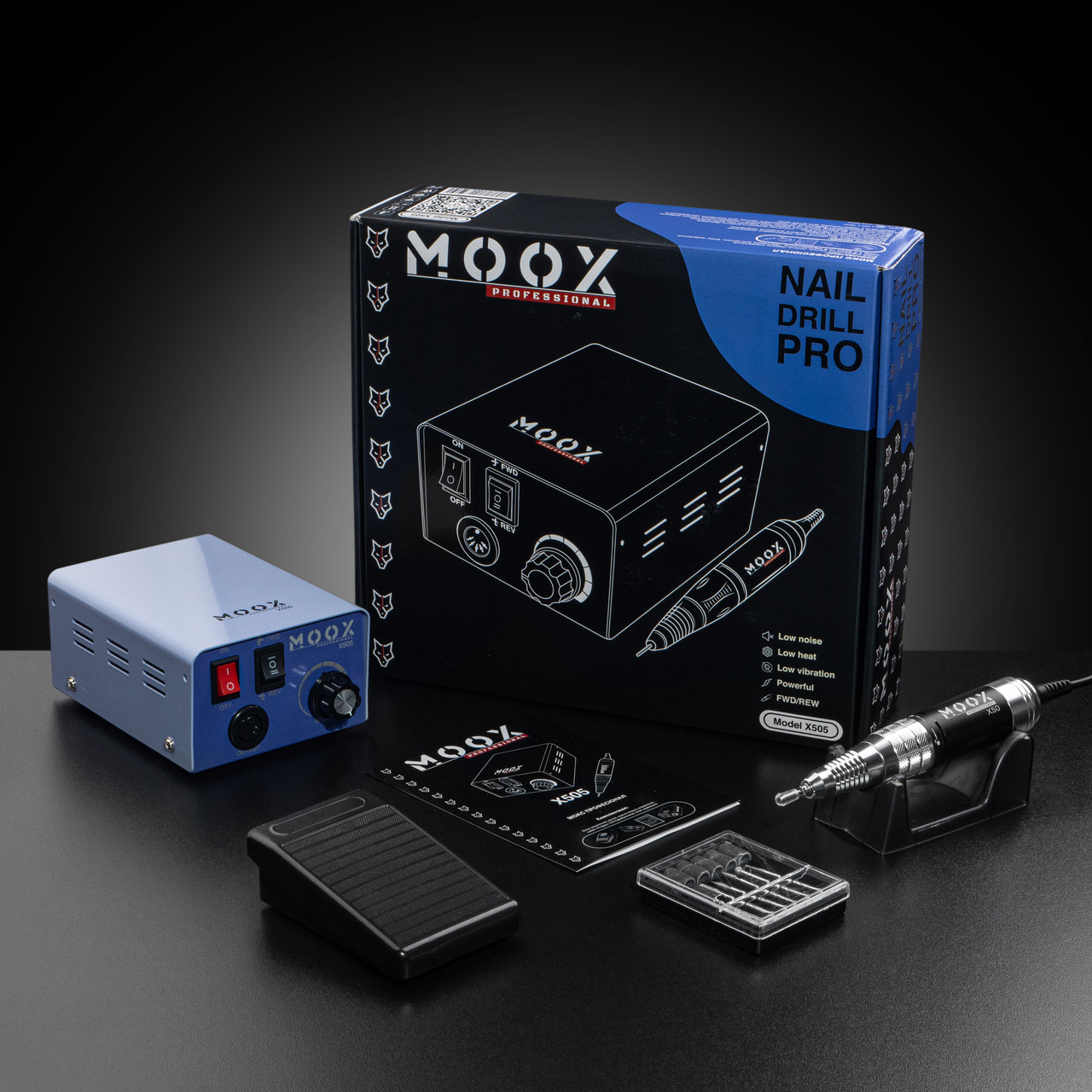 Професійний фрезер MOOX X505 на 70 Вт. - 50000 об./хв. для манікюру та педикюру, фото 1