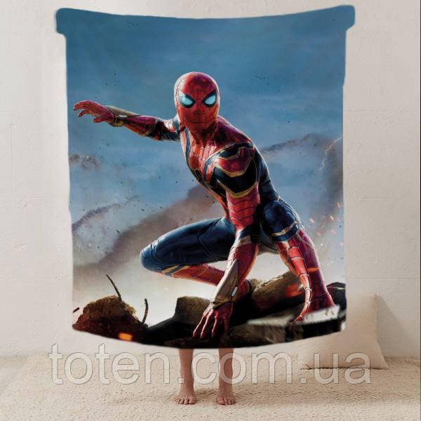 Плед Людина павук MARVEL Спайдер мен Spider man якісне покривало з 3D малюнком розмір 160х200