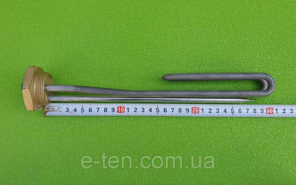 Тен гнутий (нержавійка) 2500W на різьбі 1¼" (42мм) / 220V / L довжина = 300мм (KAWAI), фото 1