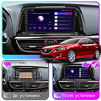 Штатна магнітола 9" Lesko для Mazda 6 III (GJ) 2012-2015 1/16Gb Wi-Fi GPS Base Мазда 16 шт., фото 3