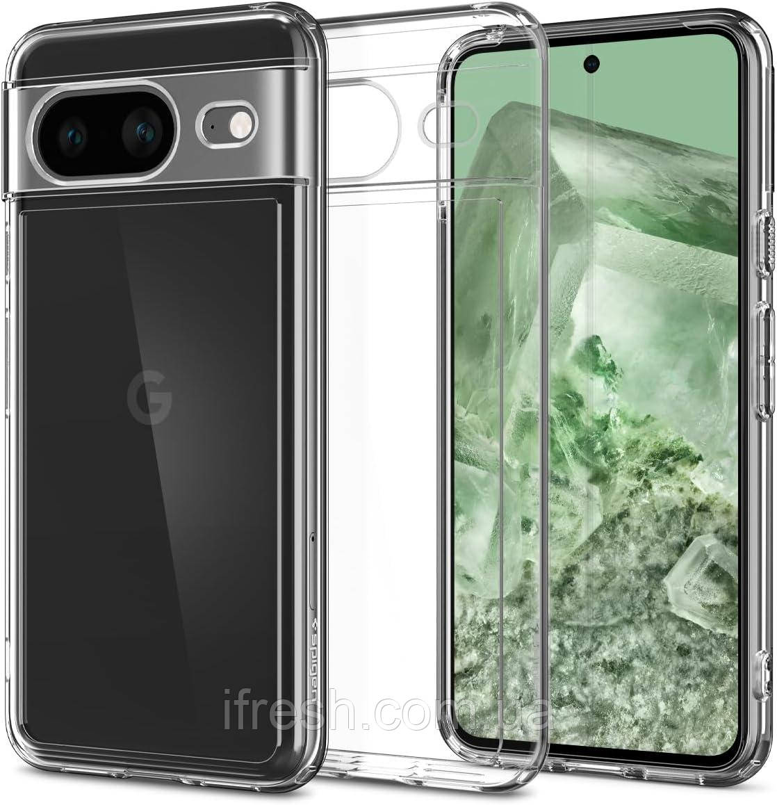 Чохол Spigen для Pixel 8 - Ultra Hybrid, Crystal Clear (ACS06278)