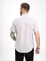 Серая рубашка из фактурного хлопка размер XL
