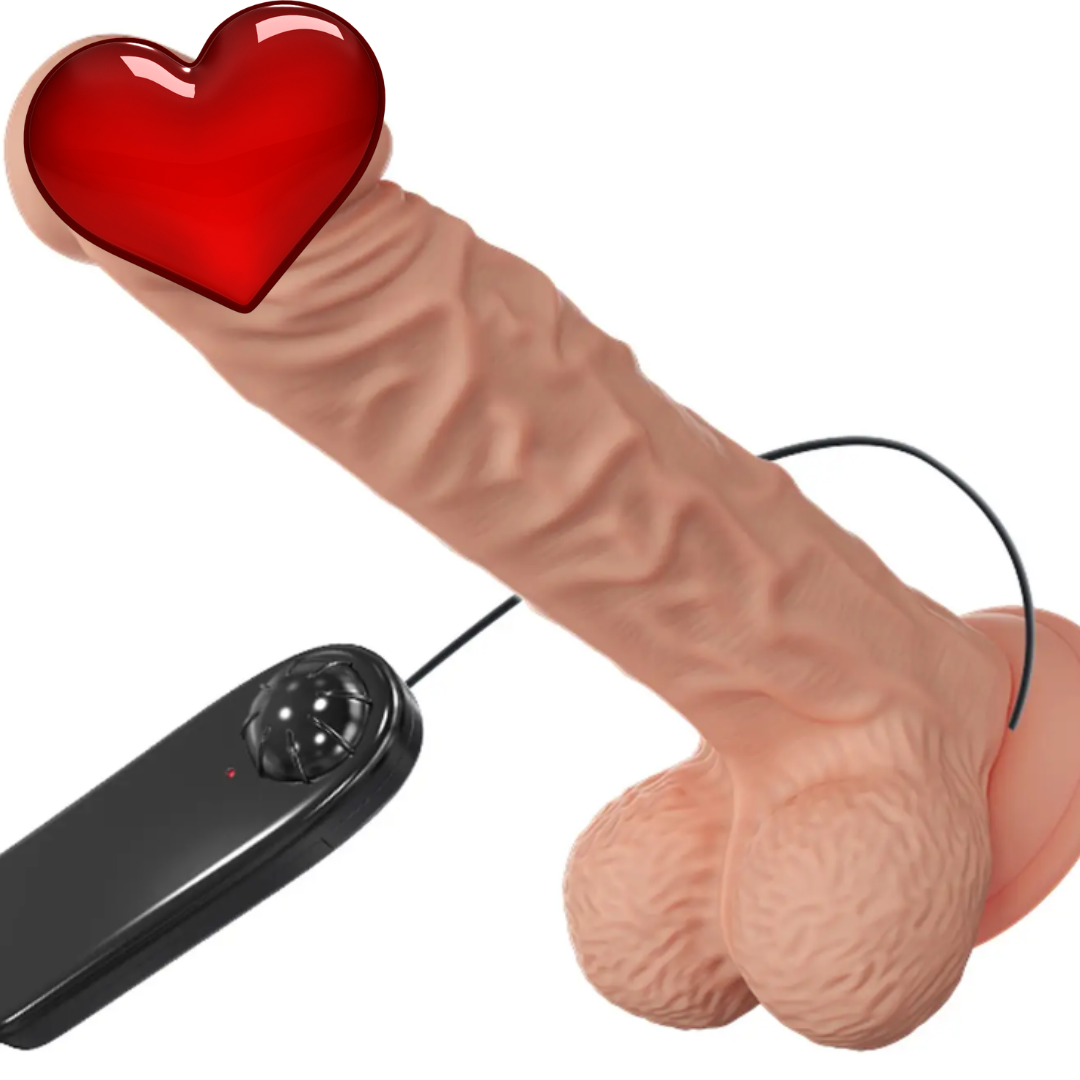 Вібратор з присоскою діаметр 5см BAILE - Beautiful Burag Vibration 9.4 (240мм)