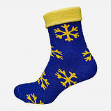 Набір шкарпеток Лана Сніжинка махра 36-40 5 пар Синій/Жовтий, фото 2