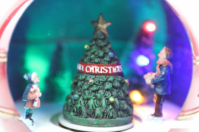 Новорічна інсталяція Куля музична з ялинкою "CHRISTMAS TREE" зі світлом, фото 2