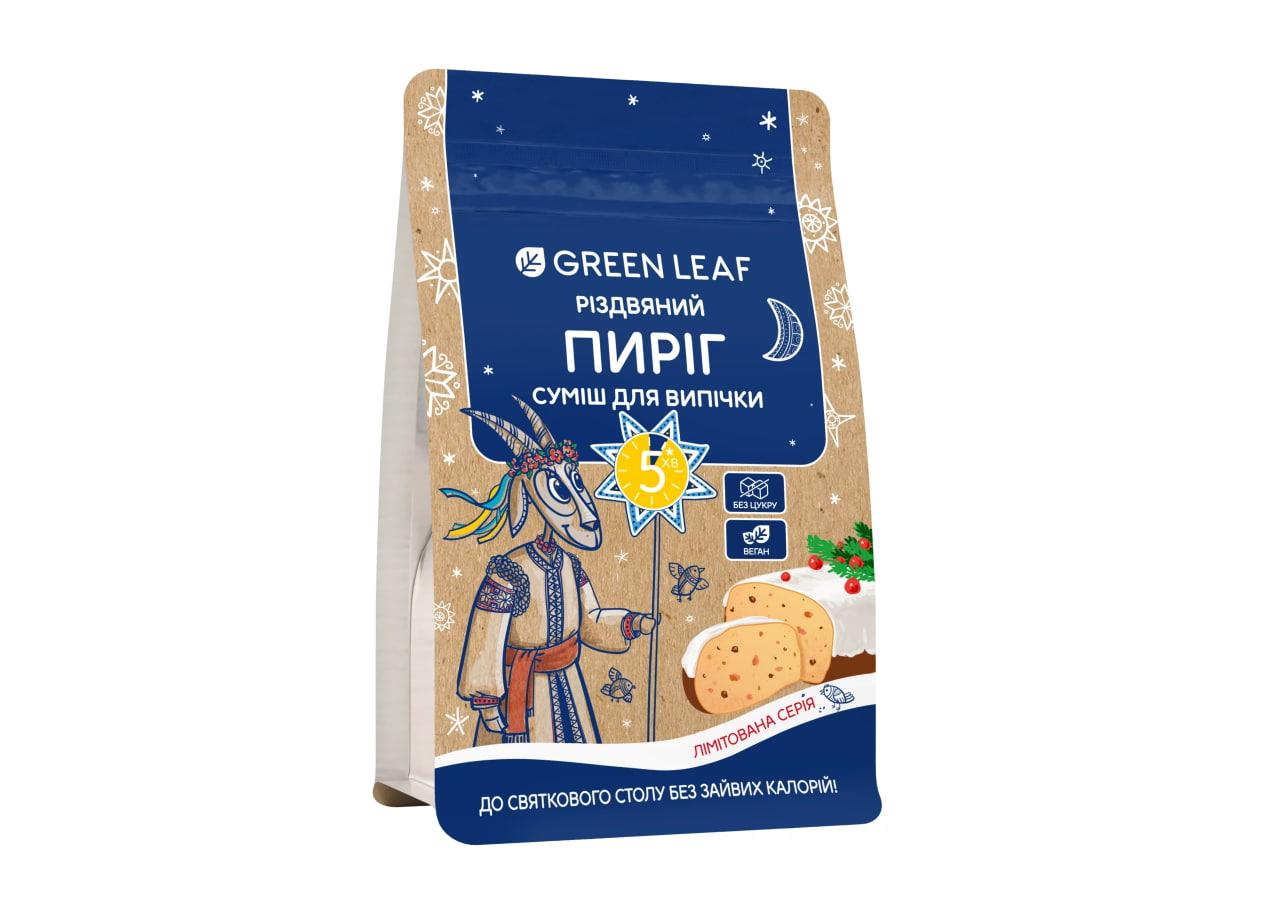 Суміш для випічки Різдвяний пиріг без цукру GREEN LEAF , 300г