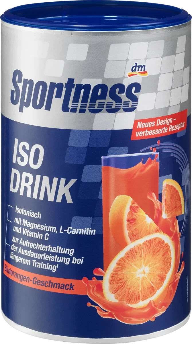 Спортивний напій Sportness Iso-Drink зі смаком червоного апельсина, 750 гр.