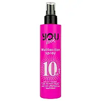 Мультиспрей миттєвої дії You look Multiaction Spray 10в1 для захисту та живлення волосся рожевий, 200 мл