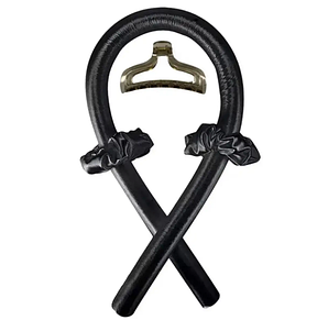 Бігуді для волосся м'які із затискачем для створення локонів 95 см, чорний