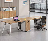 Стол для сотрудников. PH-47961 Двухместный стол в ряд + стулья, 1,4 м