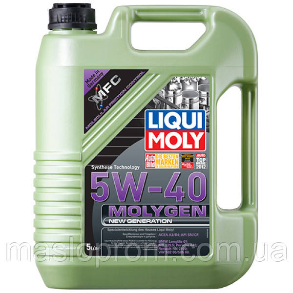 (Подарунок повітряний фільтр) Синтетична моторна олива — Molygen New Generation 5W-40 5 л.