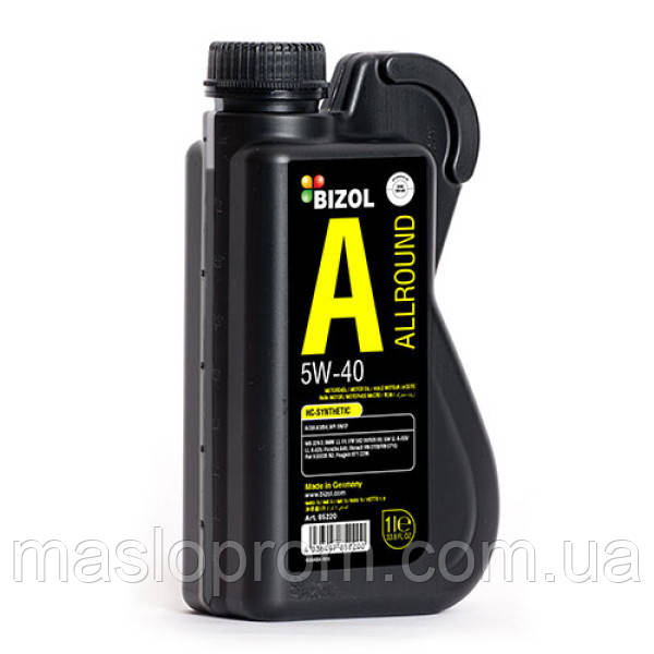 Синтетична моторна олива — BIZOL Allround 5W-40 1л, фото 1