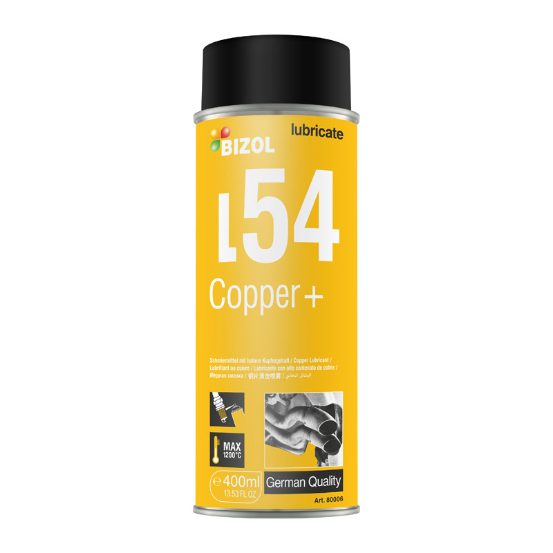 Спрей-мастило мідне — BIZOL Copper+ L54 0,4 л, фото 1