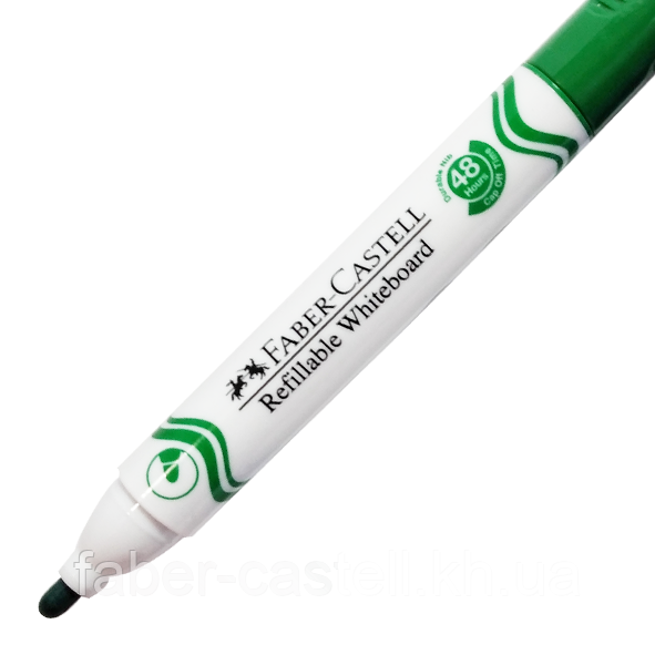 Маркер для дошки Faber-Castell Whiteboard W20, діаметр 2,25 мм, колір зелений, 254063