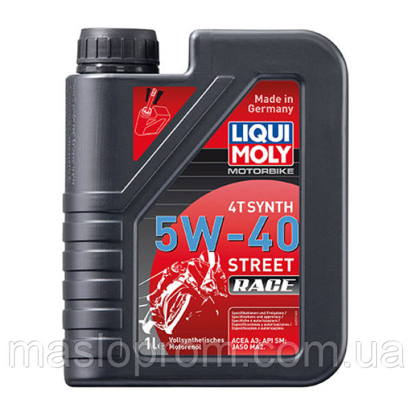 Олива для 4-тактних двигунів — Motorbike 4T Synth Street Race 5W-40 1 л.