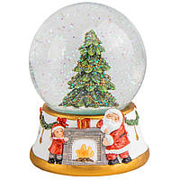 Снігова куля "Санта біля каміна" 15х11х11 см