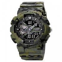 Тактичний багатофункціональний годинник Patriot 005CMGN Camo Green