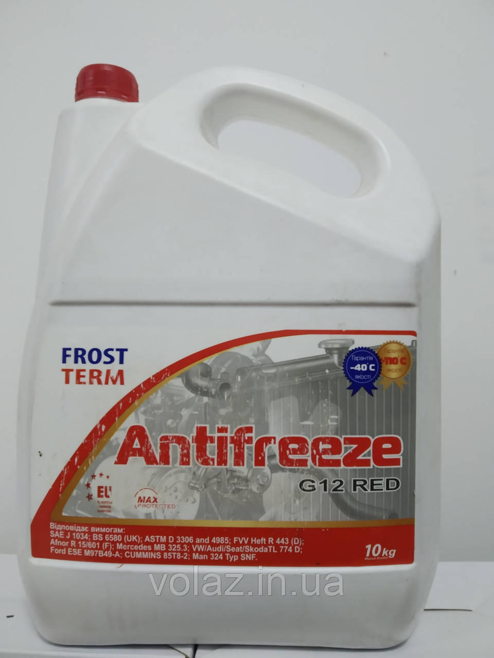 Антифриз охолоджуюча рідина FrostTerm Antifreeze G12 Red 10кг