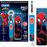 Електрична зубна щітка дитяча Braun Oral-B D103 Pro Kids Spider-Man з дорожнім футляром