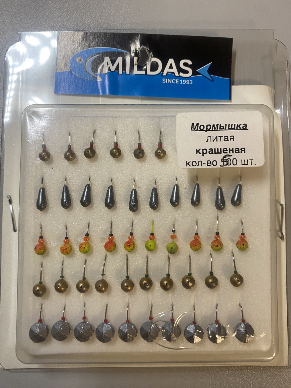 Набір мормишок Midas Лита/фарбована в блістері (50 шт.), фото 1