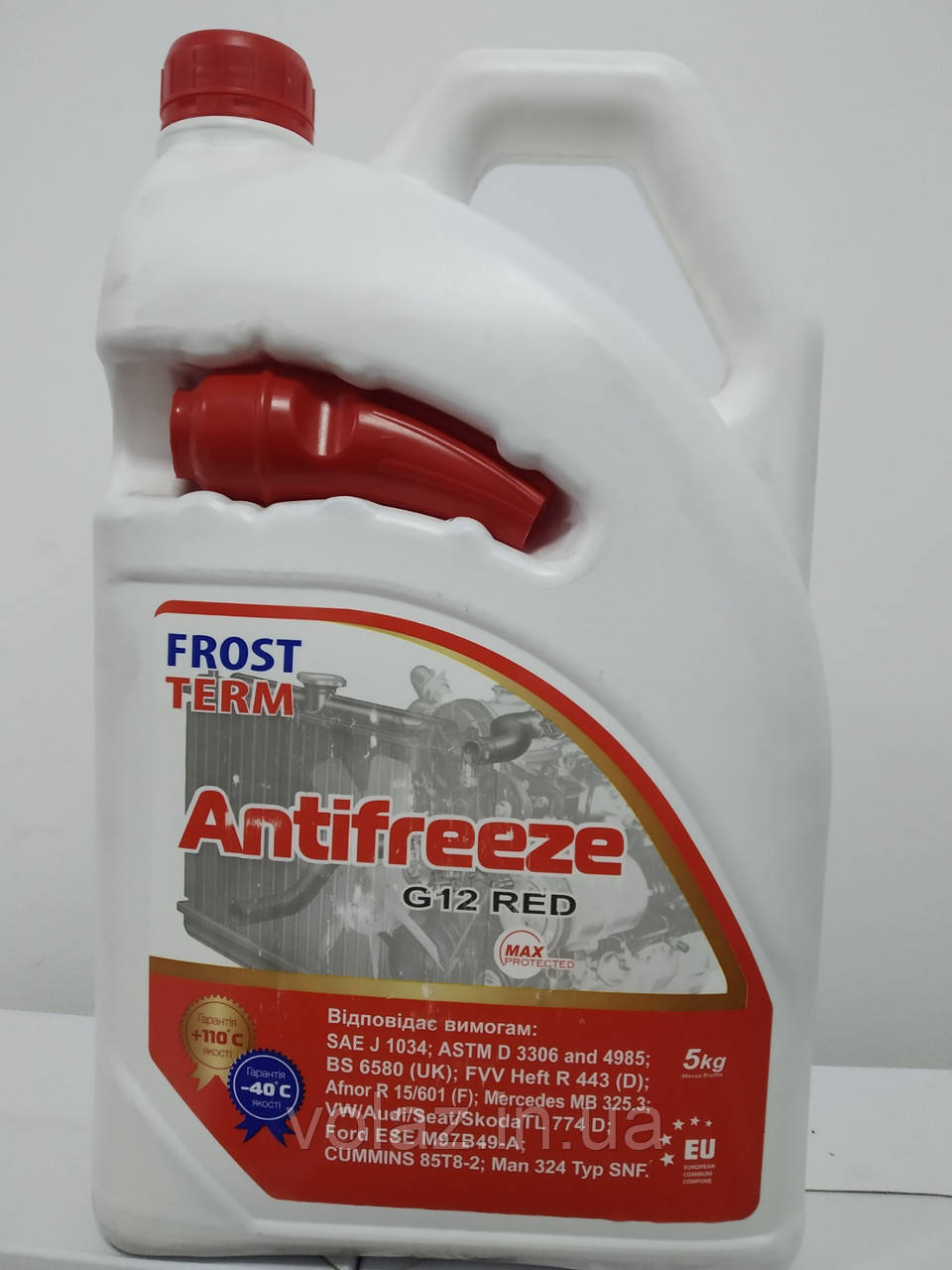 Антифриз охолоджуюча рідина FrostTerm Antifreeze G12 Red 5кг