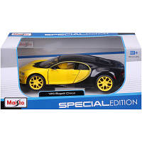 Машина Maisto Bugatti Chiron 1:24 Черно-желтая (31514 black/yellow) - Вища Якість та Гарантія!