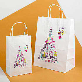 Подарункові пакети на Різдво 150*90*240 Святкові пакети для цукерок гостинців