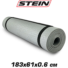 Килимок для фітнесу килимок для заняття фітнесом і гімнастикою Stein PVC сірий 183x61x0.6 см