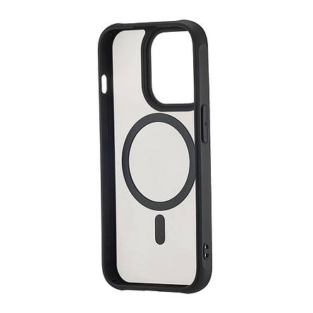 Чохол Silicone Matte Case with MagSafe iPhone 15 Pro Black, фото 3