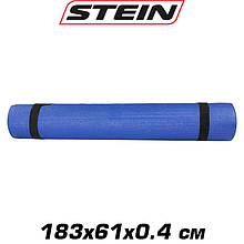 Килимок для фітнесу килимок для заняття фітнесом і гімнастикою Stein PVC блакитний 183x61x0.4 см