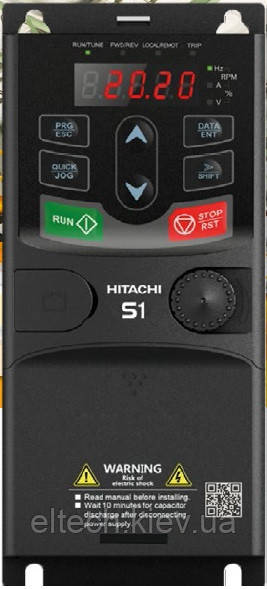 Перетворювач частоти Hitachi. Частотник для двигуна. S1-00130SFE 1x230В, 2,2/3кВ, 10/13A., фото 1