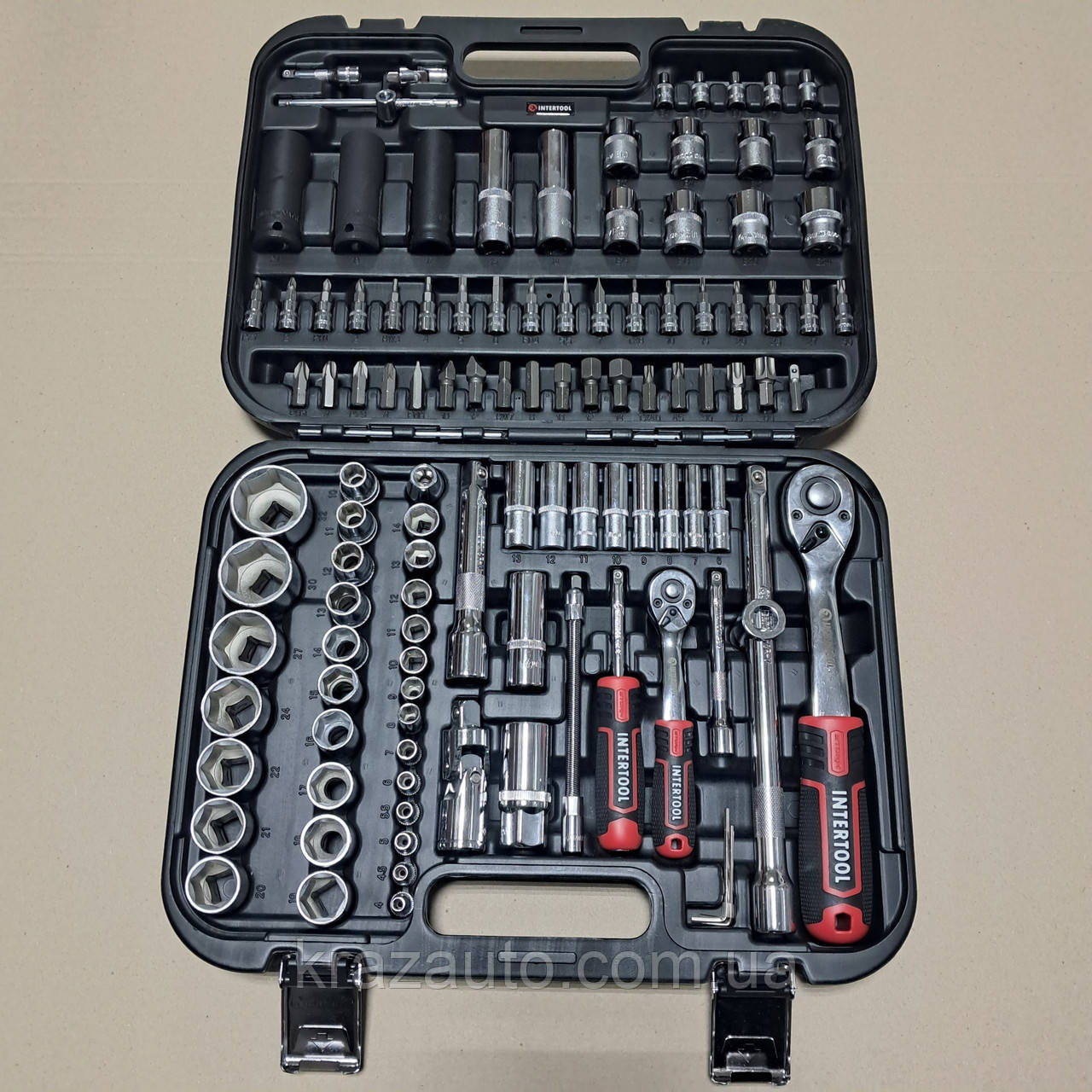 Набір інструментів 1/2" & 1/4" 111 од., Cr-V INTERTOOL ET-8111