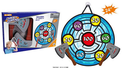 Дартс на липучці, мішень, сокира 2шт AJ771-1CH