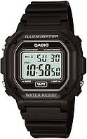 Наручний чорний годинник Casio F-108WH-1ACF, спортивний годинник касіо, годинник з підсвіткою