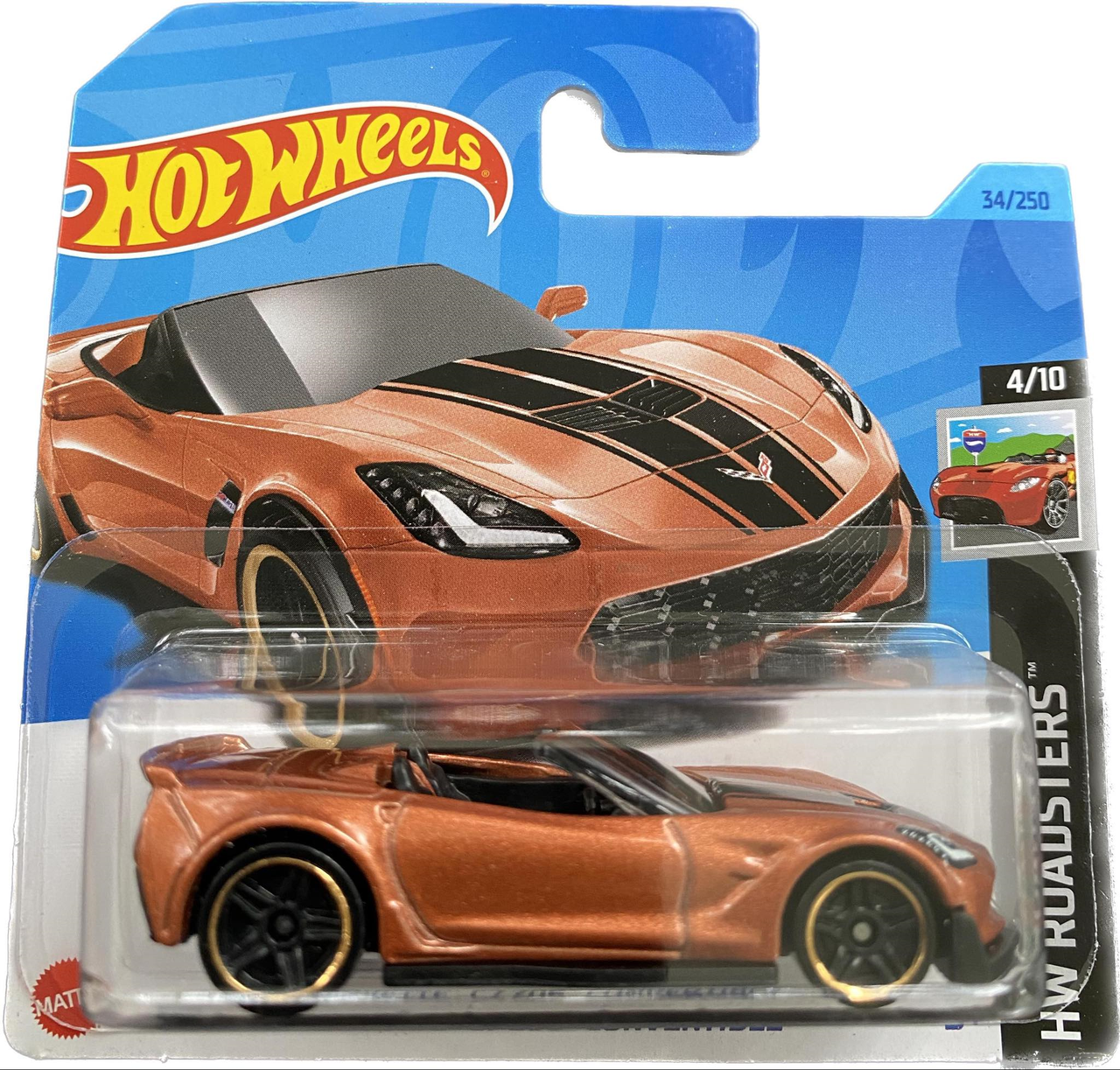 Машинка Хот Вілс 1:64 Corvette C7 Z06 Convertible колекція HW Roadsters Hot Wheels Mattel HKK10