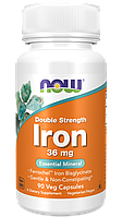 Now Foods iron 36 mg 90 капсул хелатное железо бисглицинат