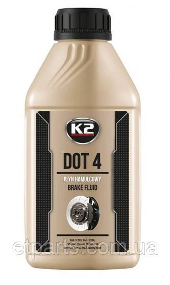 Рідина гальмівна 1л K2 TURBO DOT 4 BRAKE FLUID
